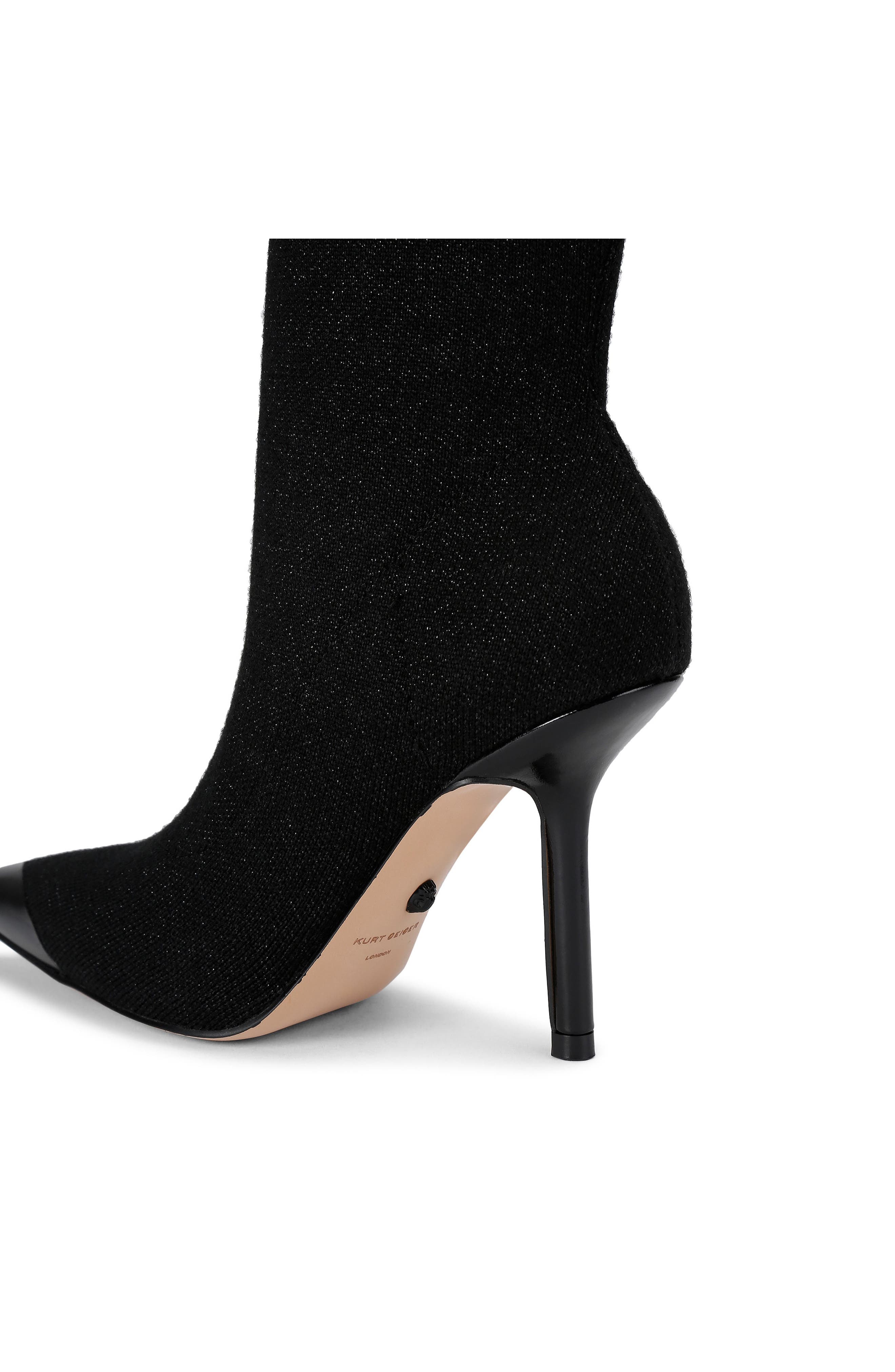 Kurt Geiger London Regent Pointed Cap Toe Bootie, Alternate, color, Black