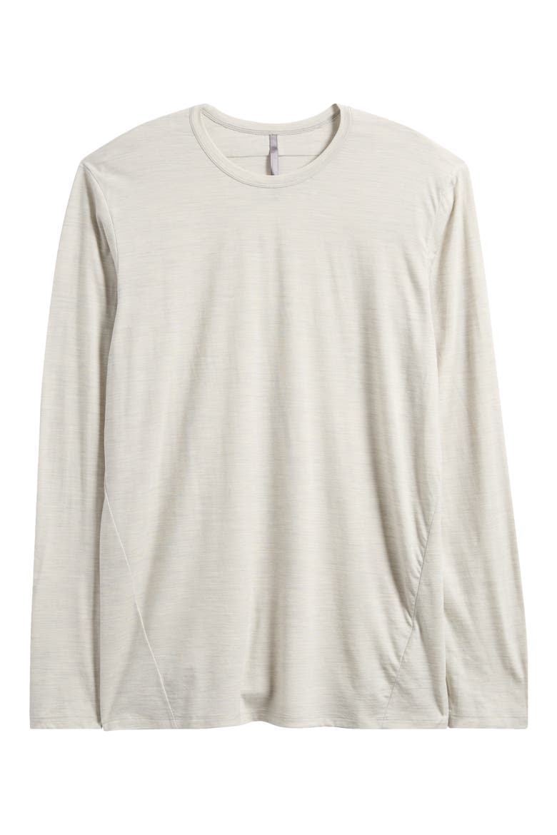 Frame Long Sleeve Wool Blend T-Shirt, Alternate, color, DARK COCOON HEATHER