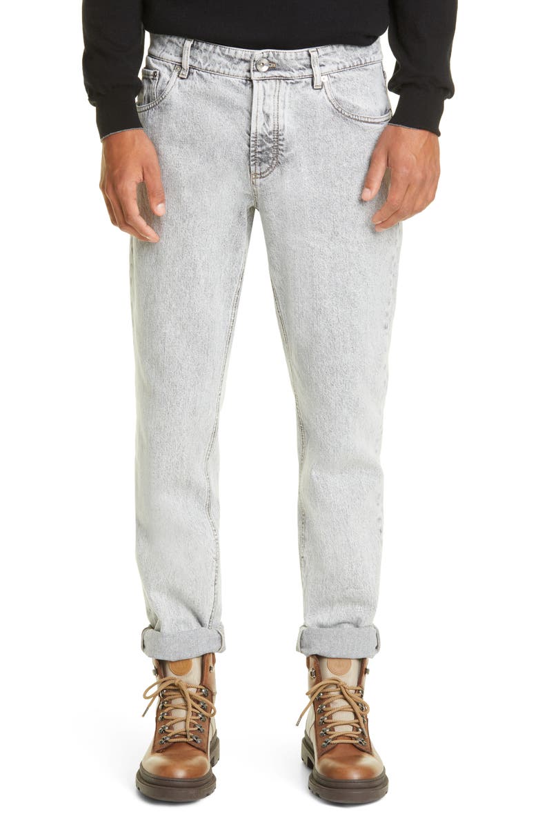 Brunello Cucinelli Men's Traditional Fit Jeans, Main, color,