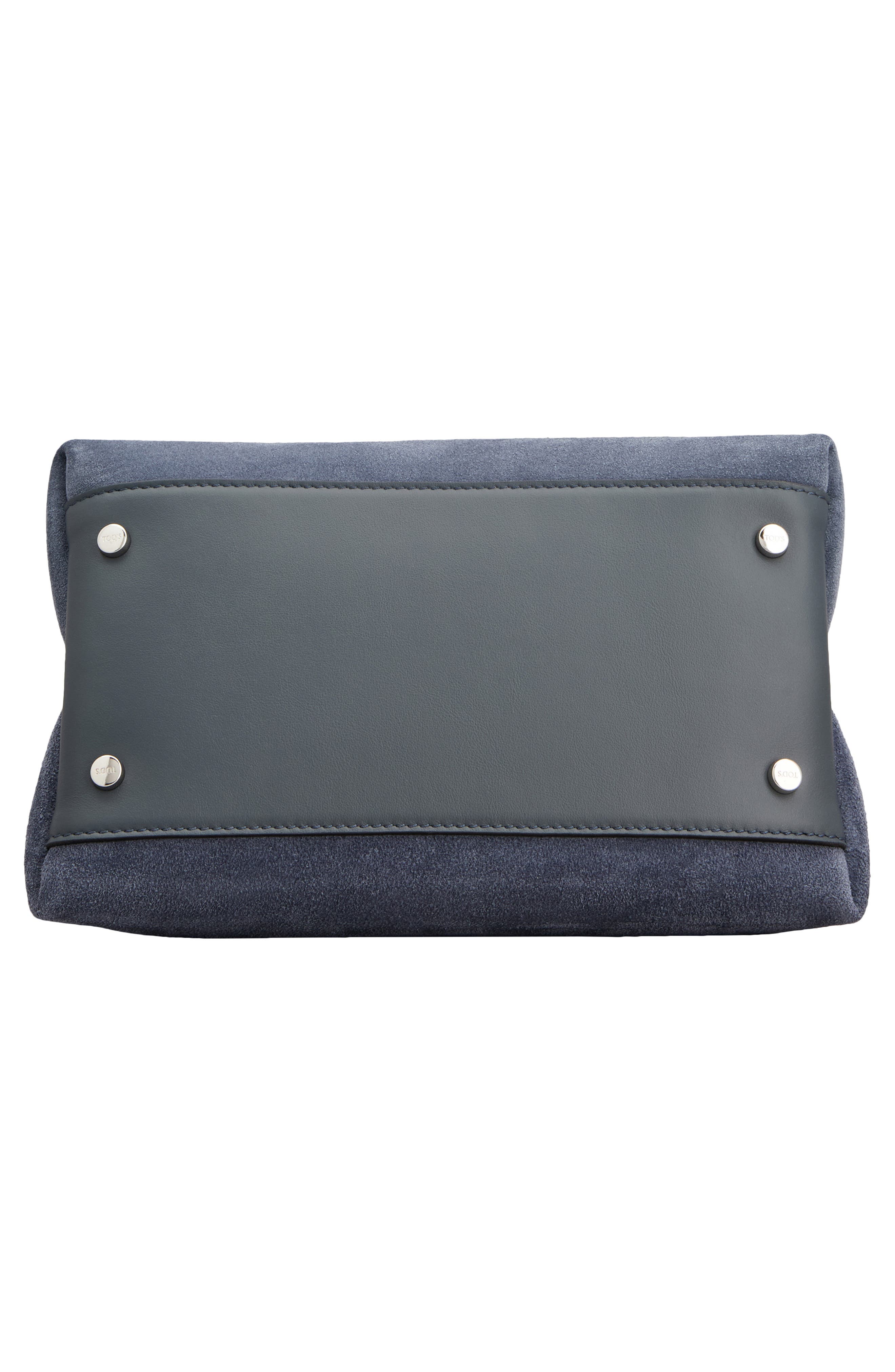 Tod's Micro Top Handle Shopper, Alternate, color, Indaco/ Ombra