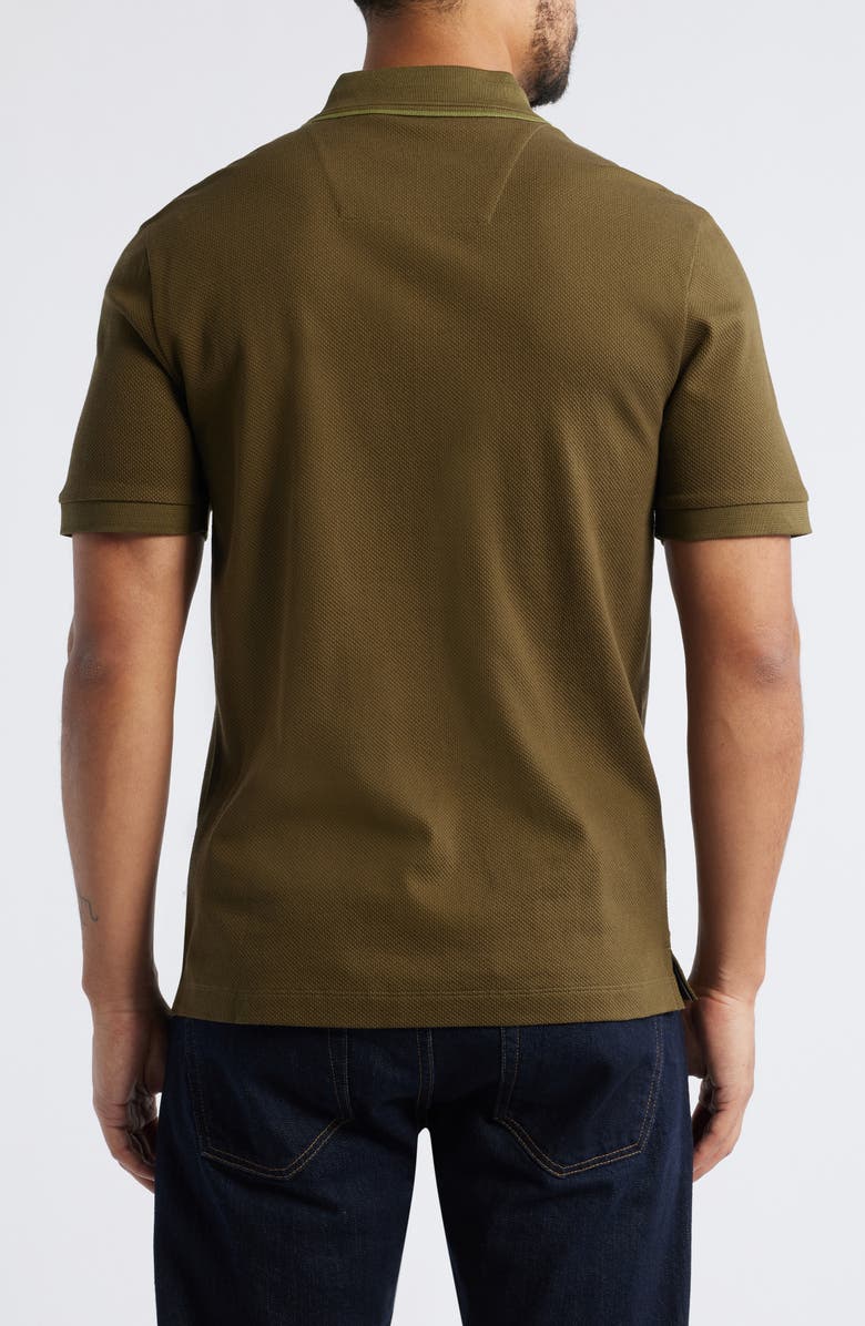 BOSS Prout Tipped Cotton Piqué Polo, Alternate, color, Dark Green