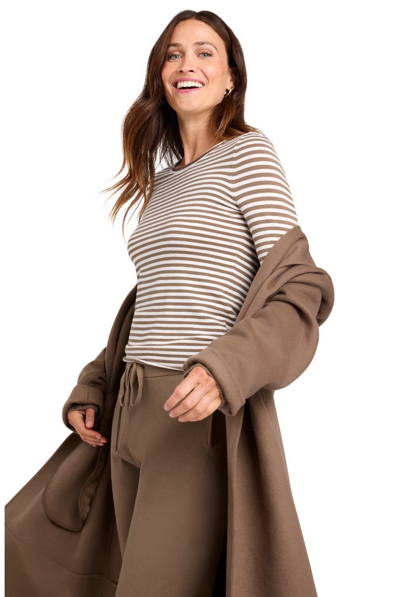 x @cellajaneblog Stripe Layering Long Sleeve T-Shirt, Alternate, color, SNW H/TOAST STR