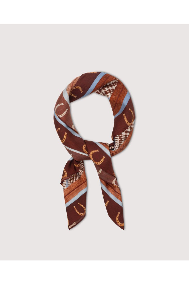 Moon Court Silk Scarf, Alternate, color, Heirloom