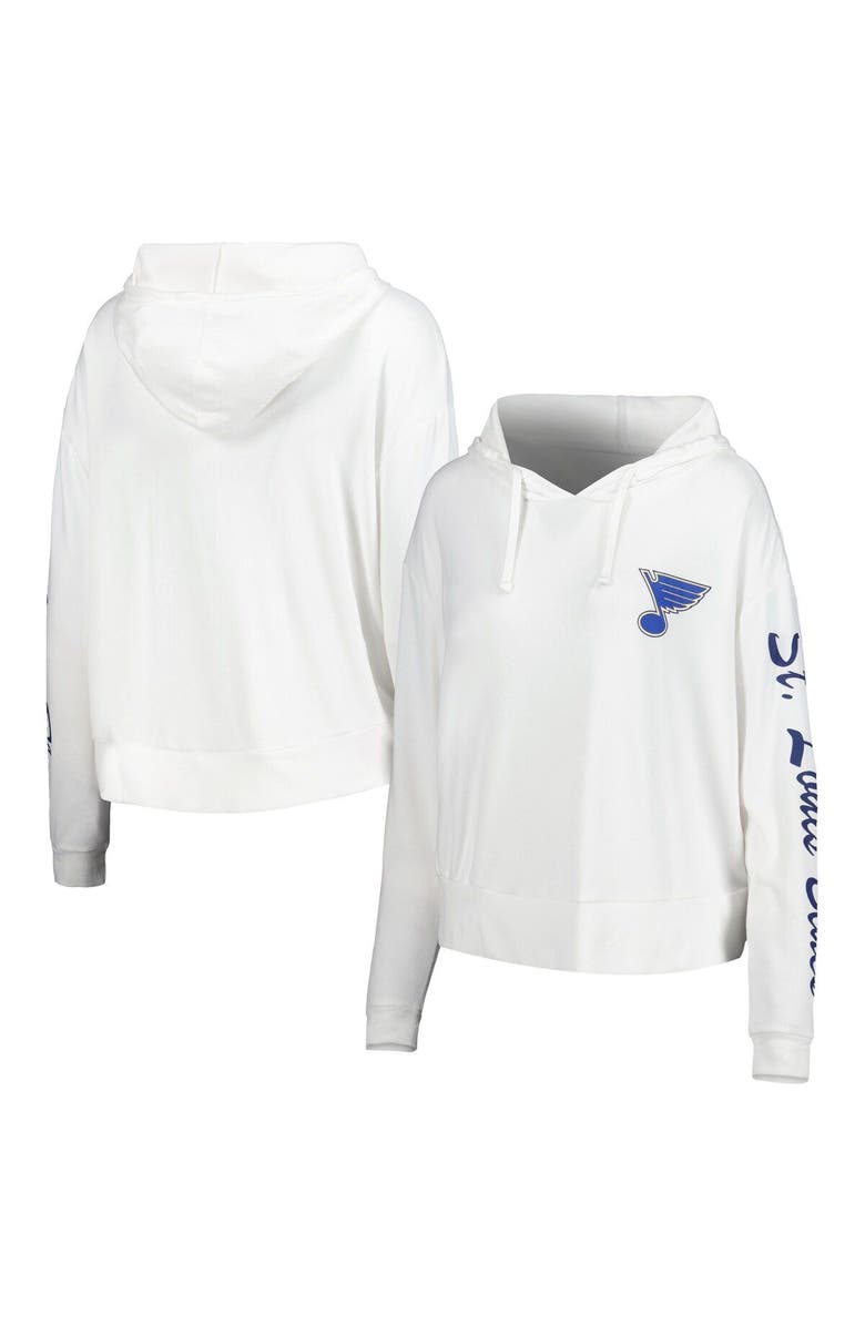 CONCEPTS SPORT Women's Concepts Sport Cream St. Louis Blues Accord Hacci Long Sleeve Hoodie T-Shirt, Main, color, White