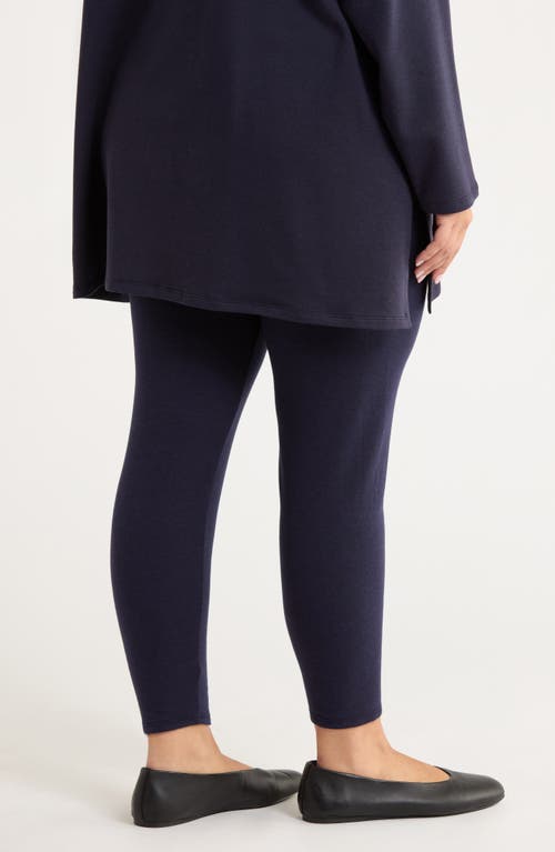 Eileen Fisher High Waist Ankle Leggings In Blue