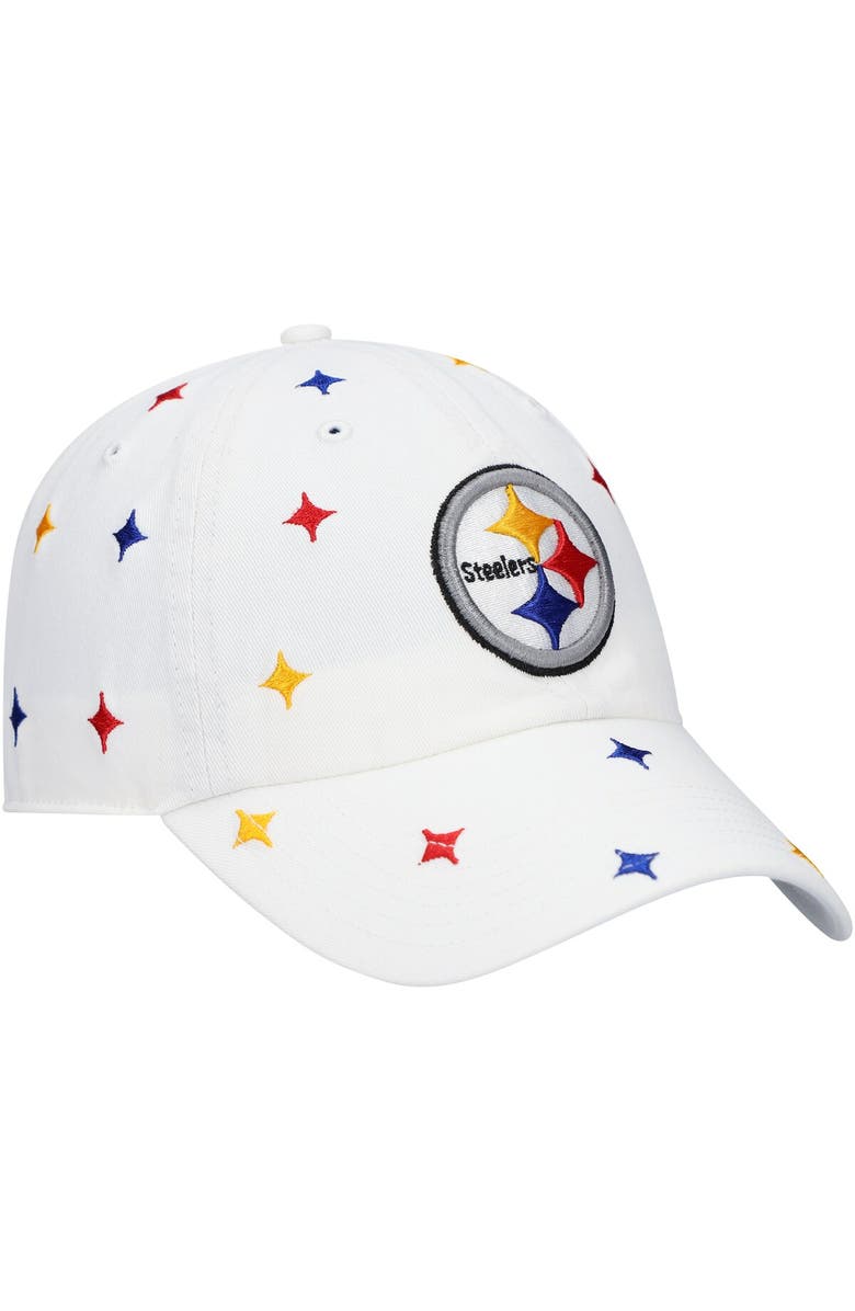 '47 Women's '47 White Pittsburgh Steelers Multi Confetti Clean Up Adjustable Hat, Alternate, color, White