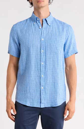 Check Short Sleeve Linen Shirt
