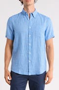 Brooks Brothers Check Short Sleeve Linen Shirt