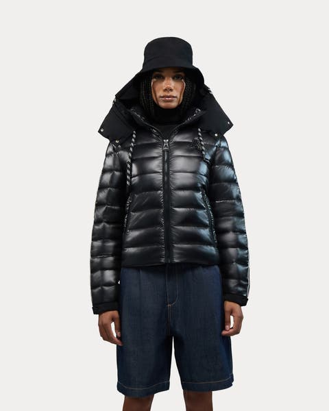 Rousset Lightweight Cinched Puffer Jacket with Contrast Detailing