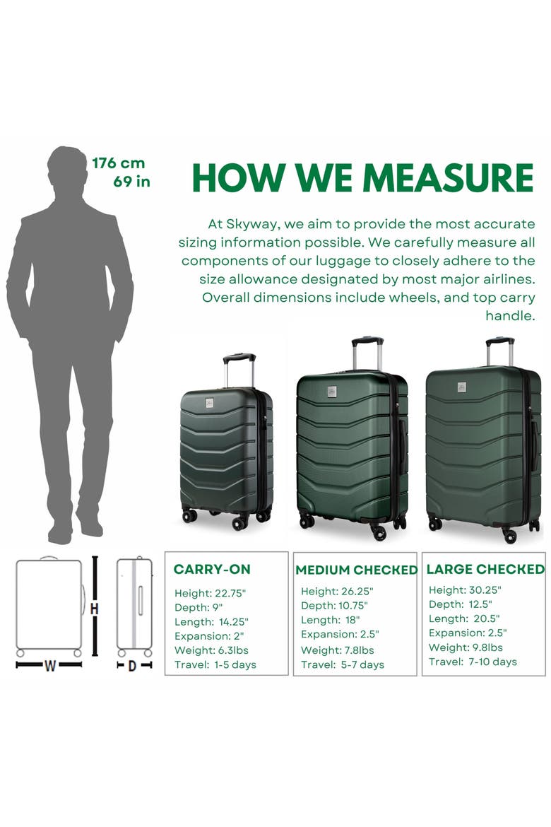 Silverton Hardside Expandable 28" Large Checked Luggage, Alternate, color, Thyme