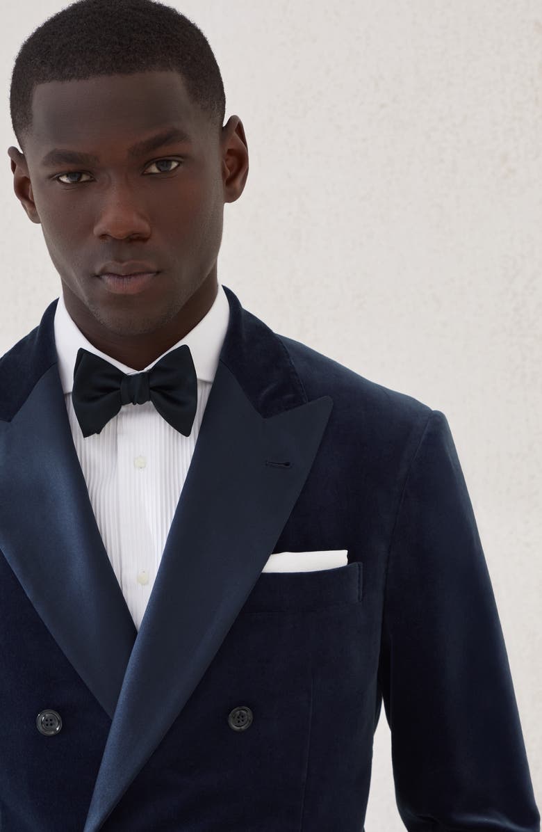 Brunello Cucinelli Tuxedo pocket square, Alternate, color, White