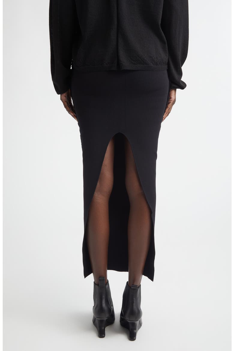 Pillar Compact Knit Maxi Skirt, Alternate, color, BLACK