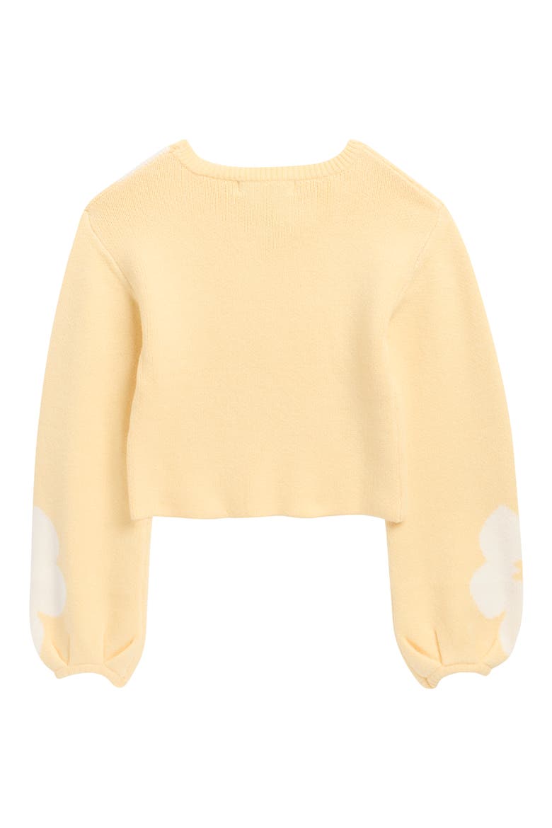 Kids' Flower Sweater, Alternate, color, YELLOW