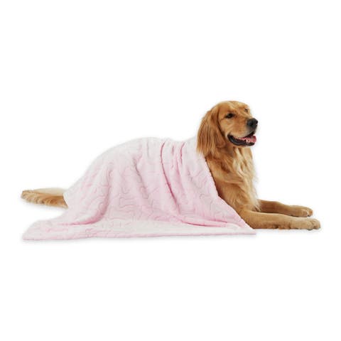 Embossed Bone Print Large Pet Blanket