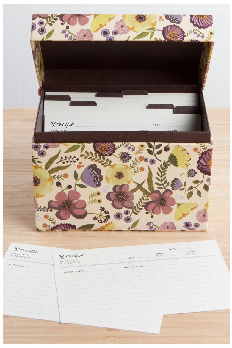Adeline Recipe Card Box, Alternate, color, ADELINE