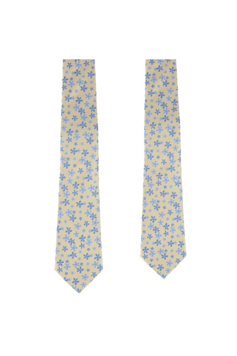 Daddy & Me Weldon Floral Silk Novelty Neckties, Alternate, color, Yellow
