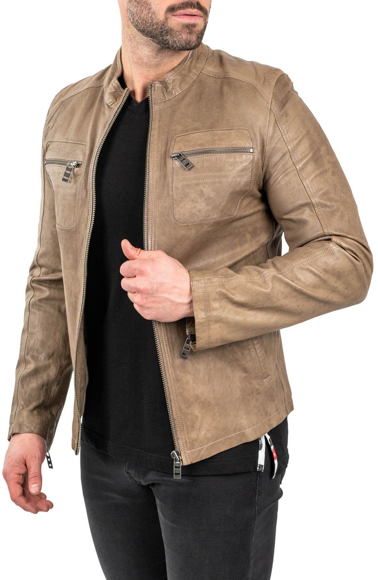 Maceoo Leather Jacket, Alternate, color, 
