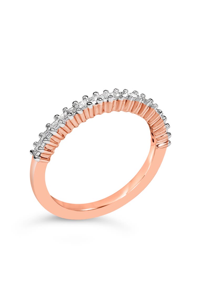 10K Rose Gold Plated Sterling Silver 1/3 ctw Diamond Band Ring, Alternate, color, Rose Gold over Silver