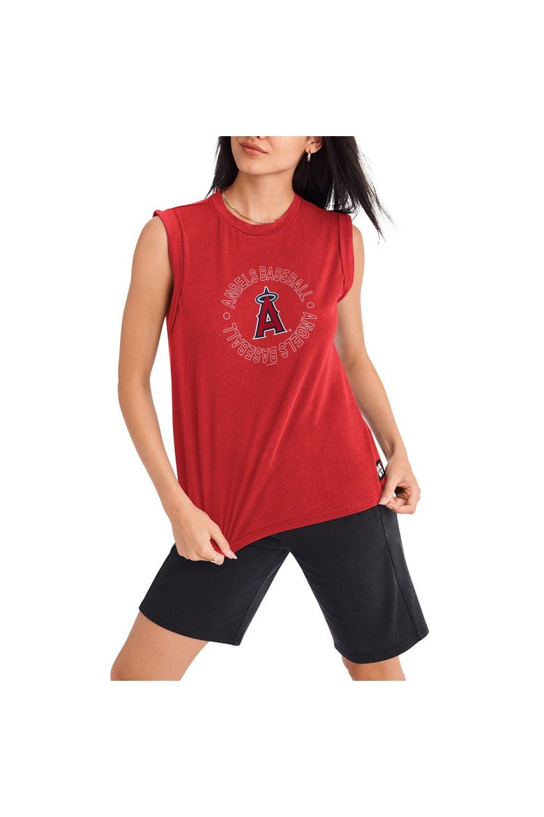 Women's DKNY Sport Red Los Angeles Angels Madison Tri-Blend Tank Top, Main, color, Red