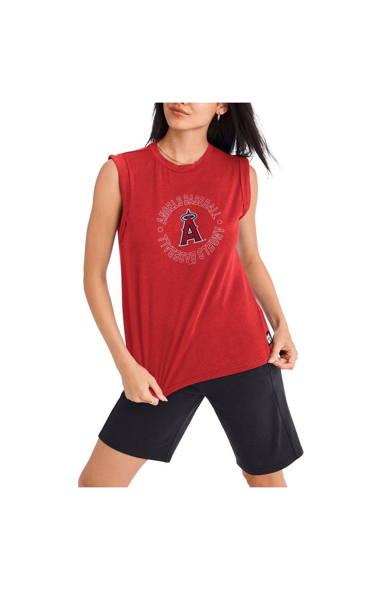 DKNY SPORT Women's DKNY Sport Red Los Angeles Angels Madison Tri-Blend Tank Top, Main, color, Red