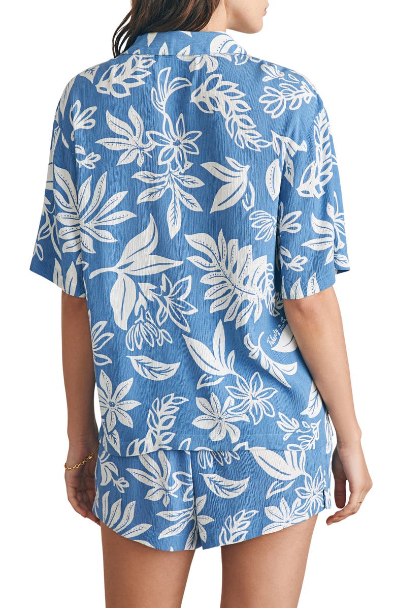 Faherty Surfrider Lenzing<sup>™</sup> EcoVero<sup>™</sup> Cabana Camp Shirt, Alternate, color, Surfrider Blossom
