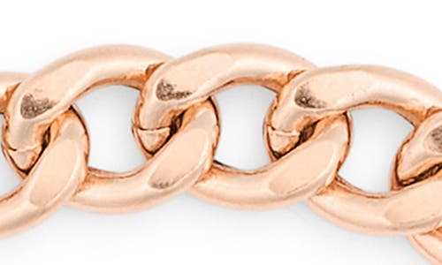 Meshmerise Diamond Circle Curb Chain Bracelet In Rose Gold