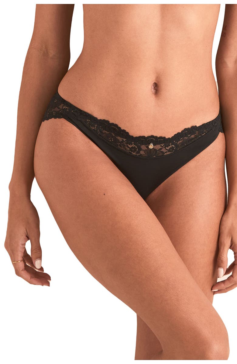 Adore Me Taissa Tanga Panties, Main, color, Black