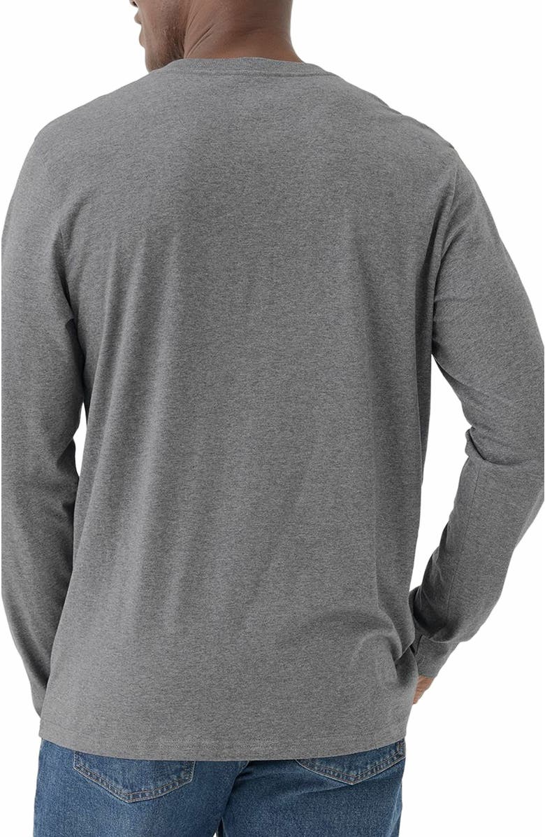 Pact Organic Cotton Softspun Long Sleeve Henley, Alternate, color, Medium Grey Heather