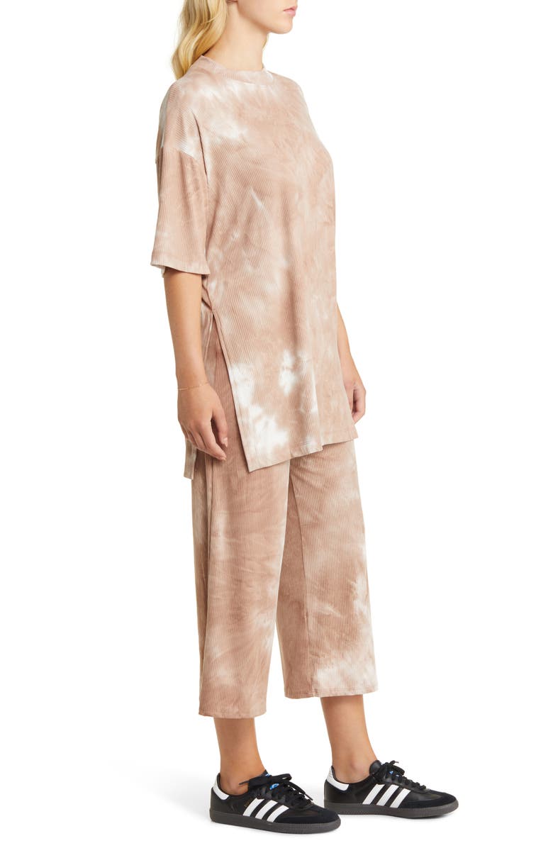 Dressed in Lala Lex Ribbed Top & Pants, Alternate, color, Iced Latte