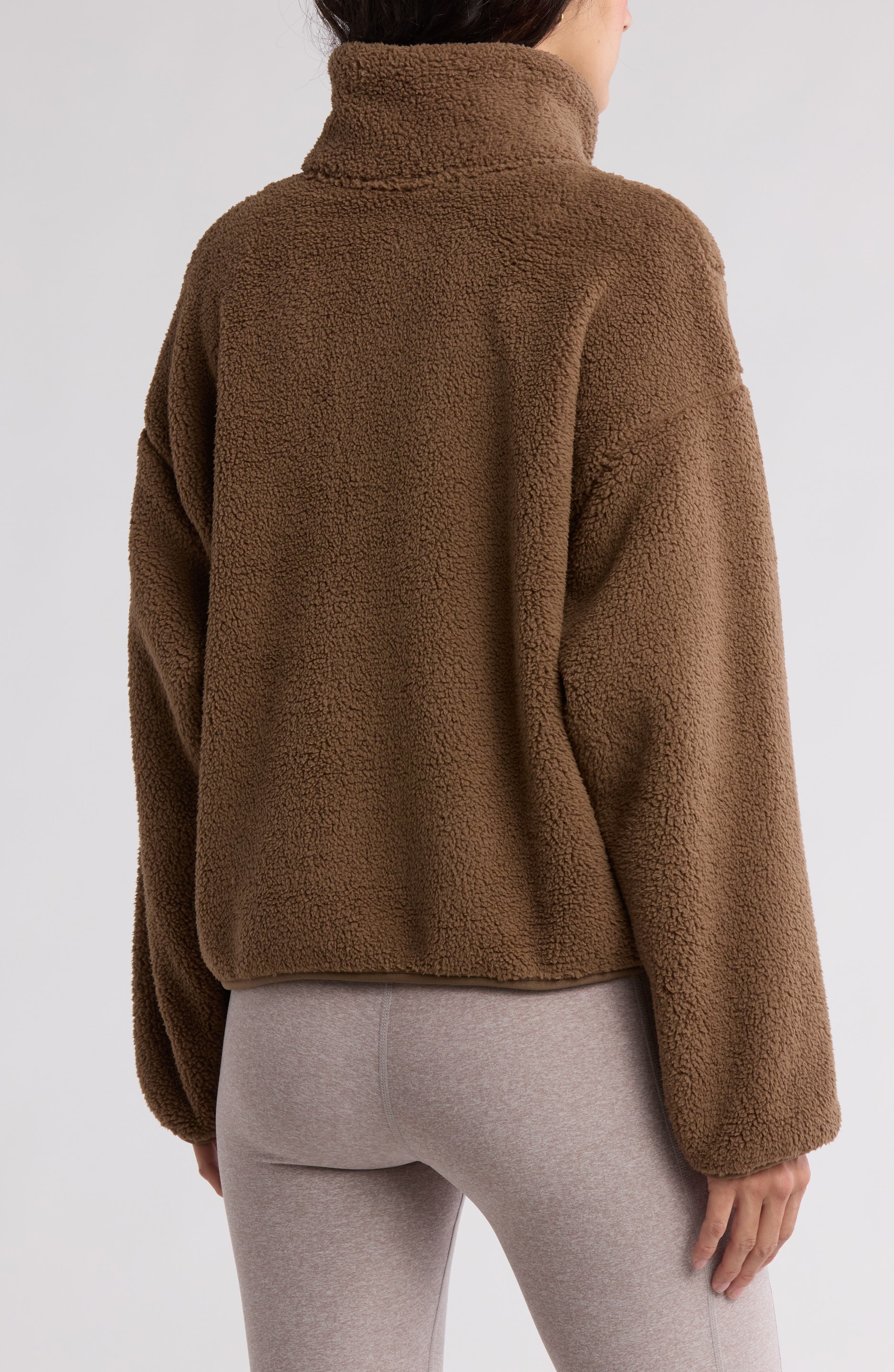 Z by Zella Faux Shearling Half Zip Pullover (Women) | Nordstromrack