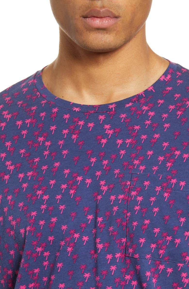 Bonobos Slim Fit Palm Flurry Pocket T-Shirt, Alternate, color,