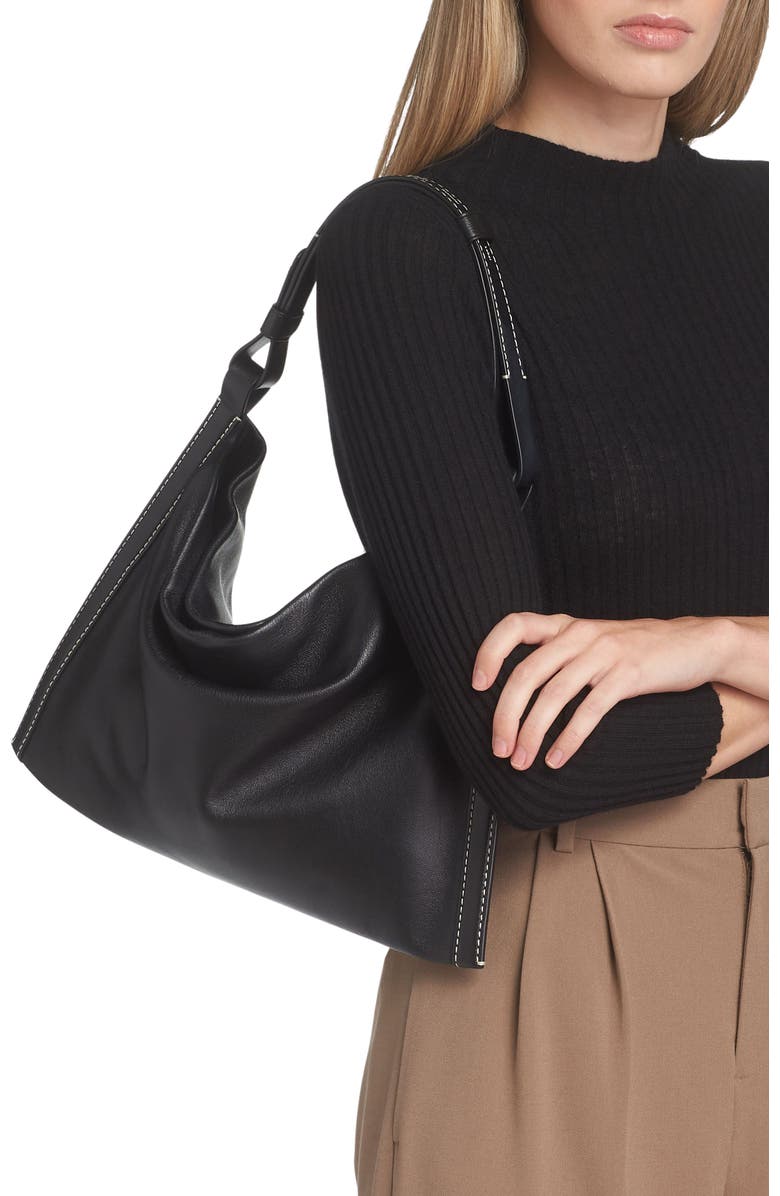 Proenza Schouler White Label Minetta Leather Shoulder Bag, Alternate, color,