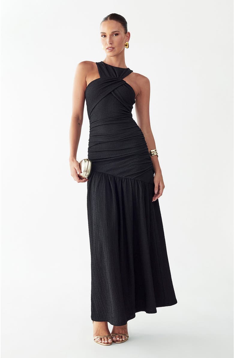 BWLDR Kyle Midi Dress, Main, color, Black