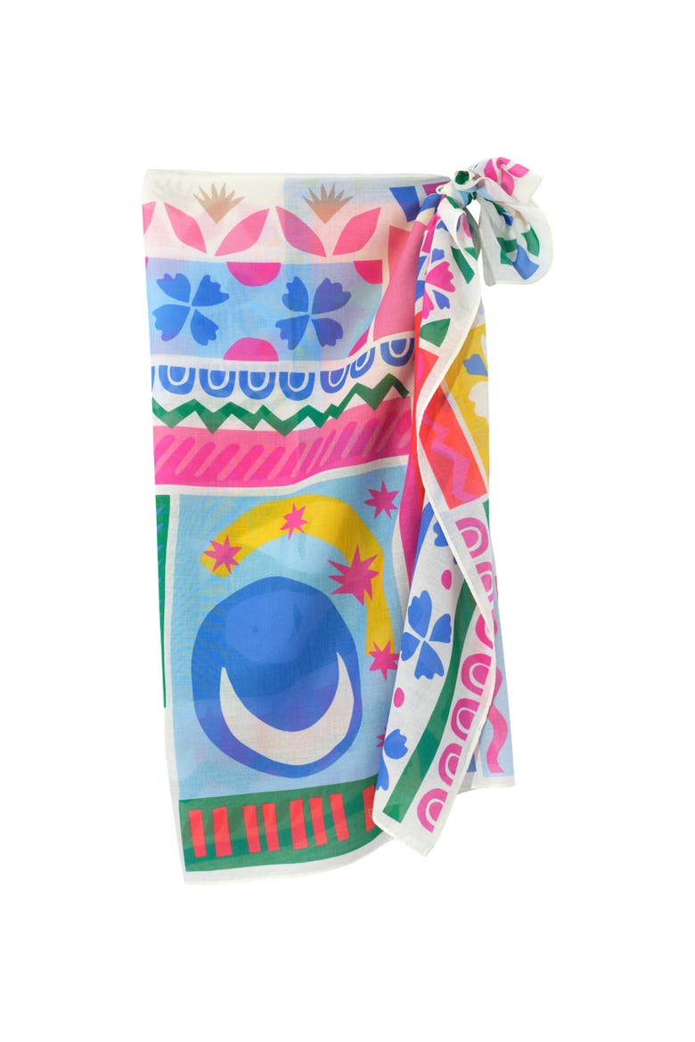 Solstice Collage Sarong, Main, color, Multi