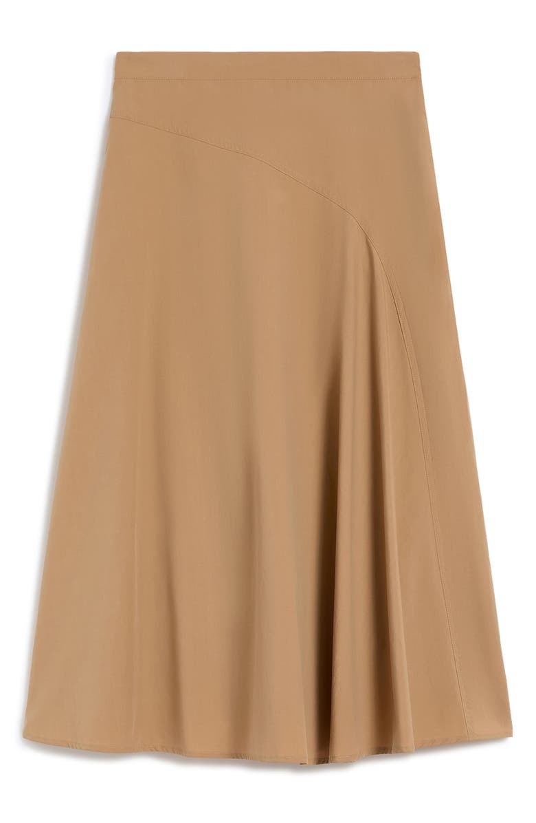 Weekend Max Mara Zaterra Bias Cut Cotton Skirt, Alternate, color, Tobacco