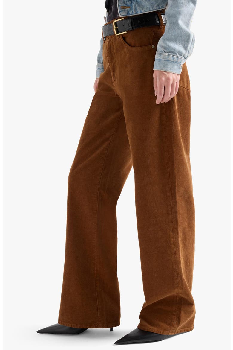 Stovepipe High Waist Straight Leg Jeans, Alternate, color, CORDUROY COGNAC