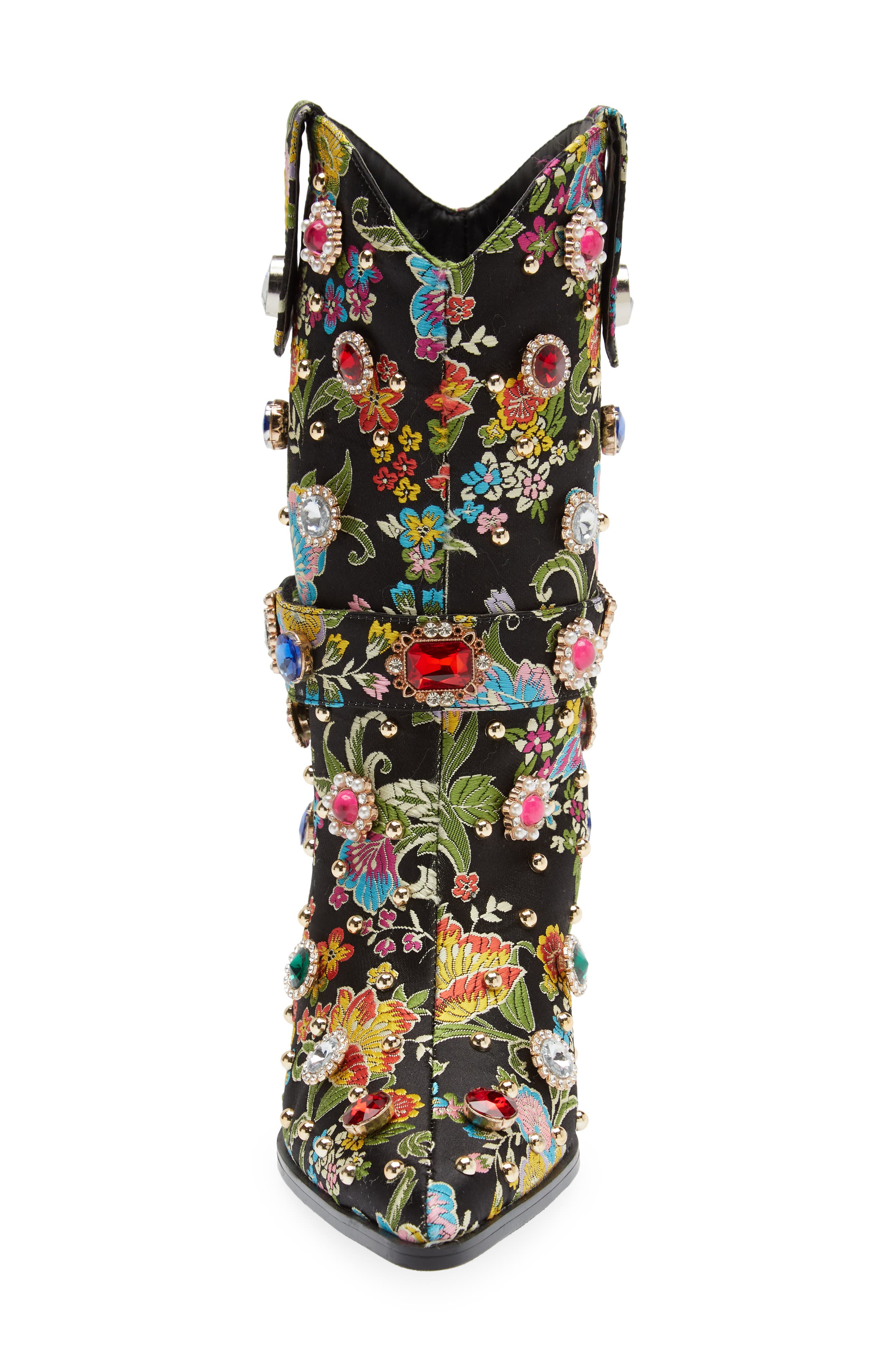 AZALEA WANG Diligent Embroidered Western Boot, Alternate, color, 