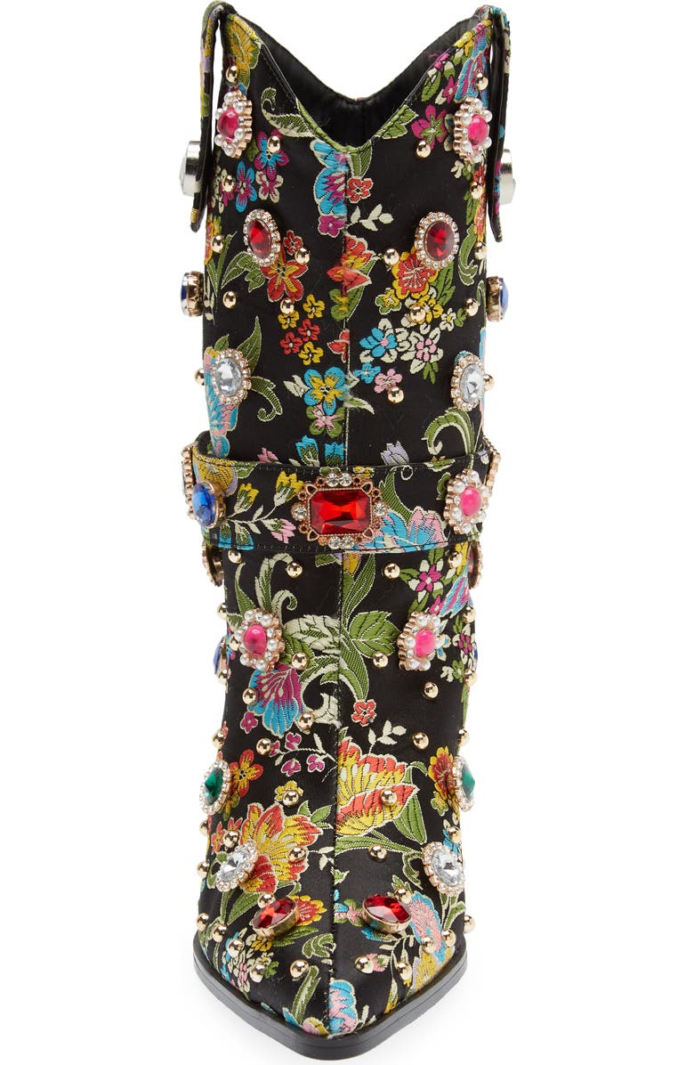 AZALEA WANG Diligent Embroidered Western Boot, Alternate, color,