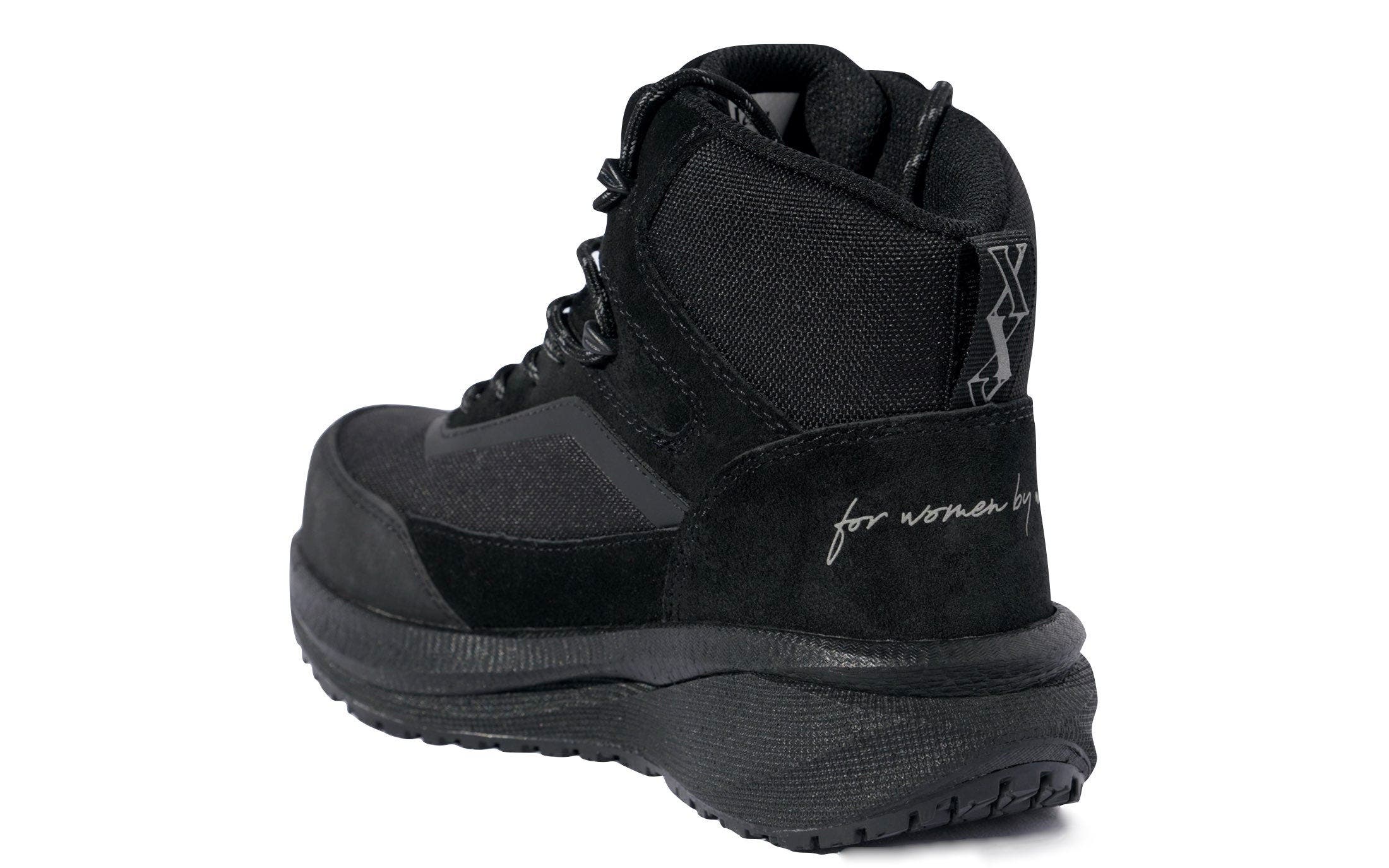 Xena Workwear Luna Composite Toe High Top Safety Boot, Alternate, color, Cosmic Black
