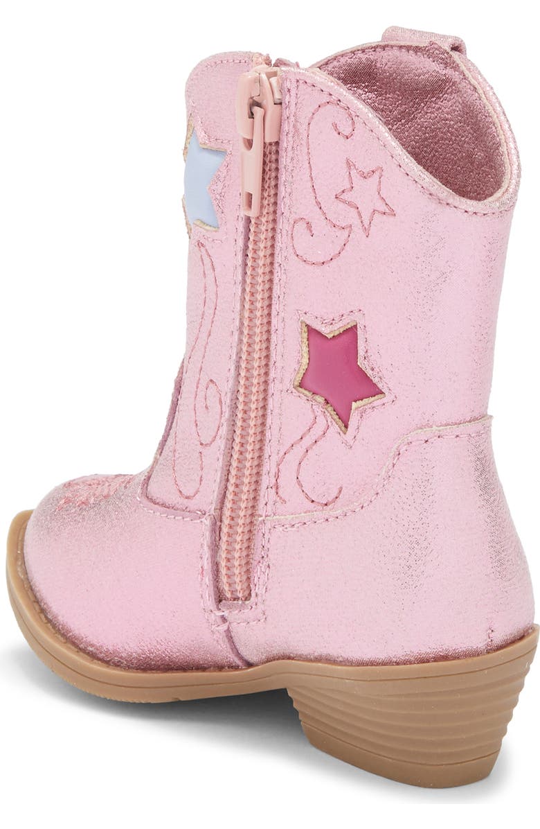 Harper Canyon Kids' Chelsee Star Western Boot, Alternate, color, Pink Metallic