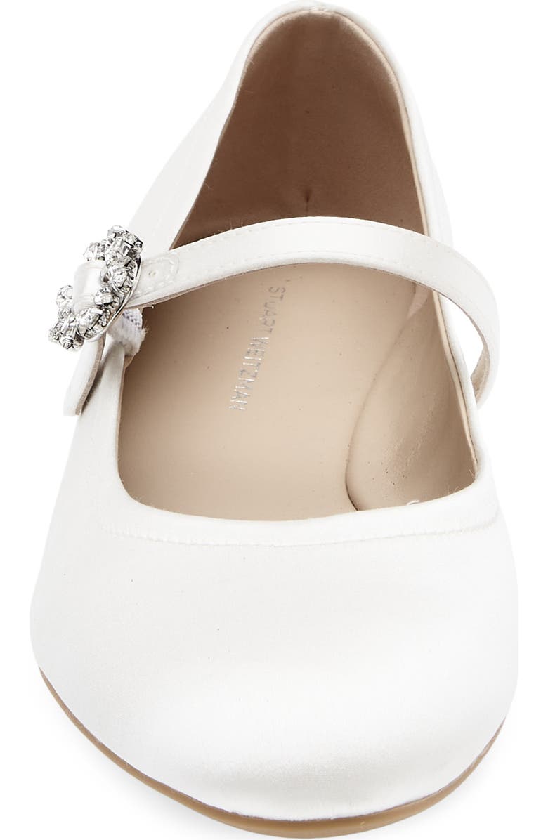 Stuart Weitzman Aura Mary Jane Flat, Alternate, color, White.
