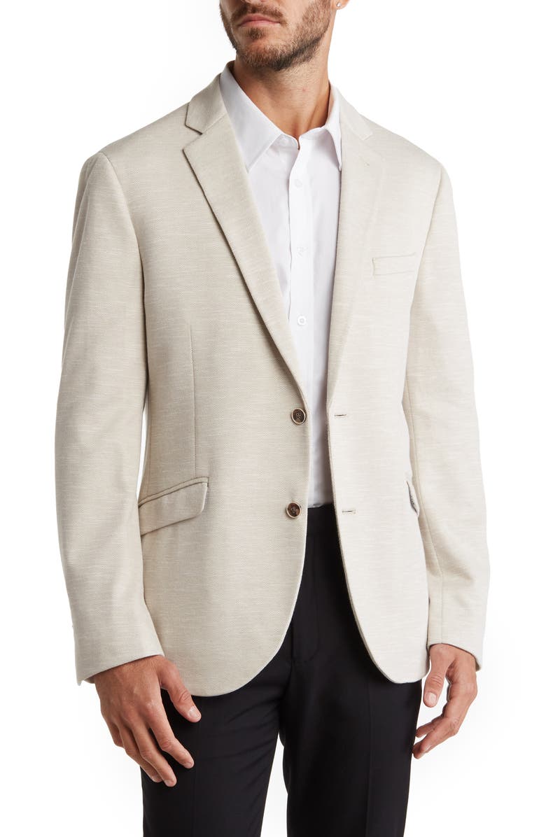 Original Penguin Textured Tec Knit Blazer, Main, color,