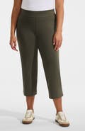 Lands' End Plus Size Starfish Mid Rise Pull On Crop Pants