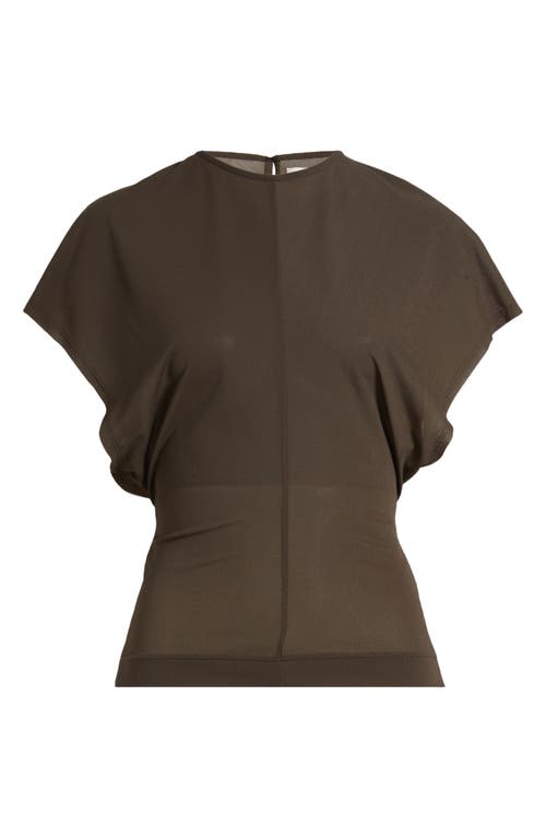 Faithfull The Brand Brita Dolman Sleeve Top In Chocolate Brown