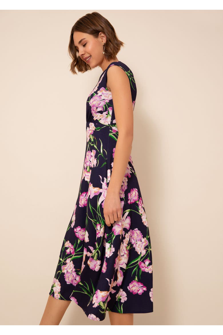 Luna Midi Jersey Dress, Alternate, color, Midnight Blossom