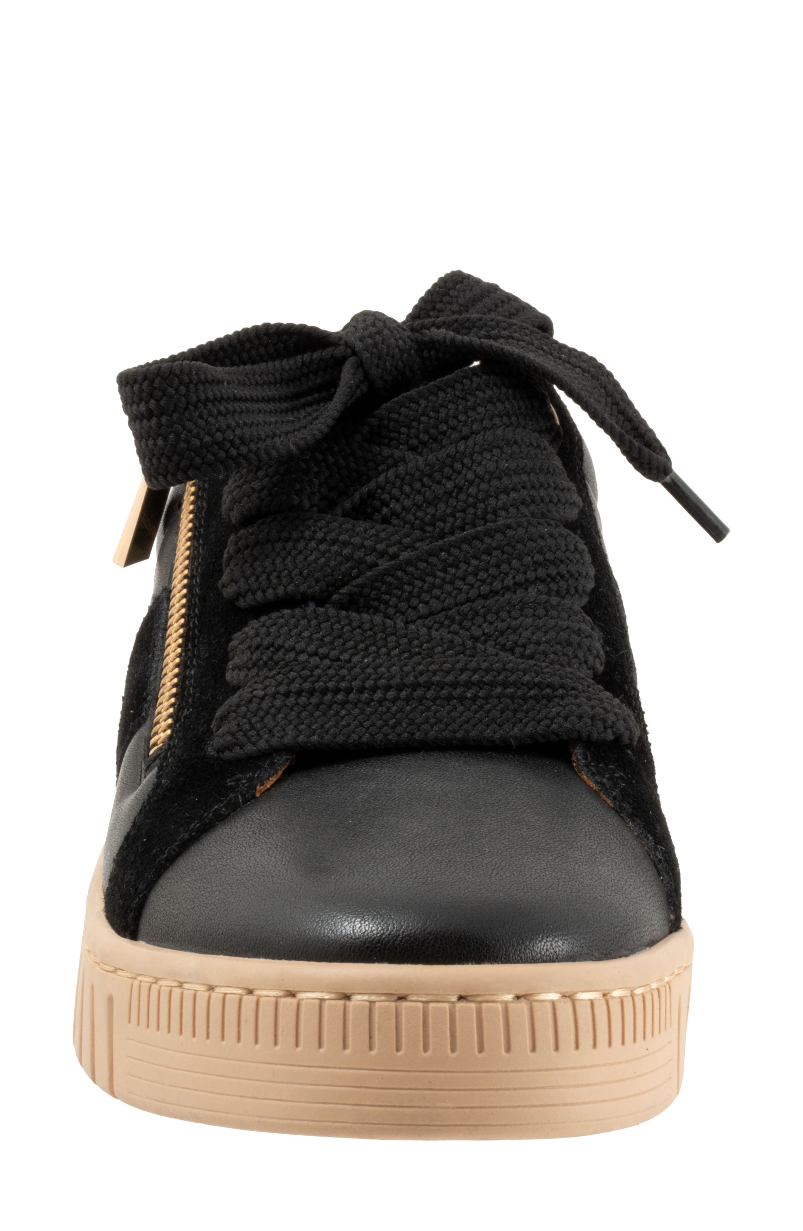 Tinah Leather Sneaker, Alternate, color, BLACK MULTI