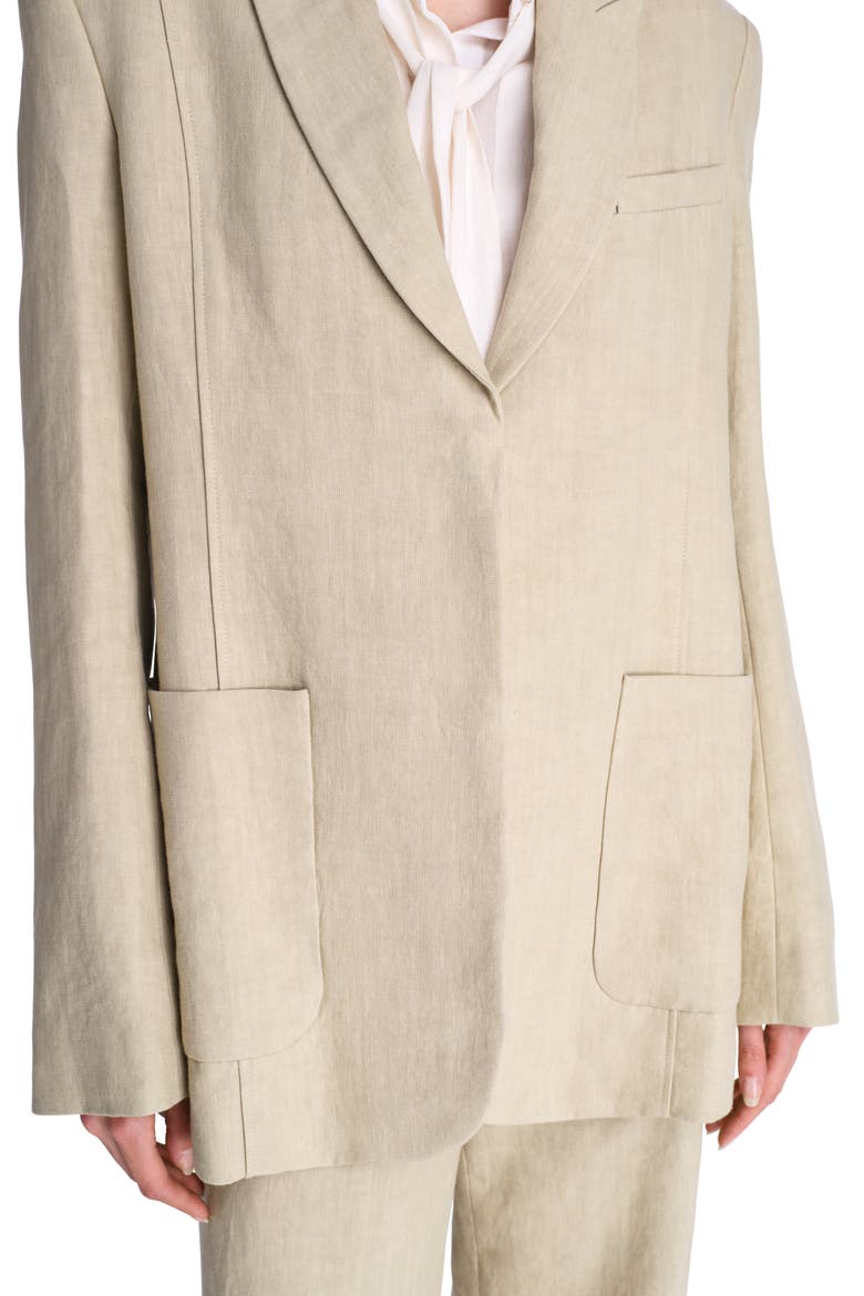 Morgans Oversize Linen Blazer, Alternate, color, SAFARI