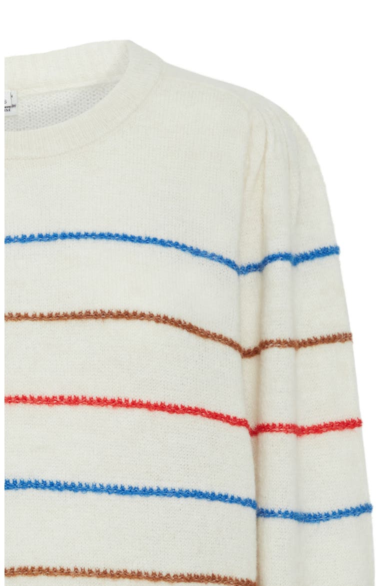 Kamara Stripe Sweater, Alternate, color, CLOUD DANCER STRIPE