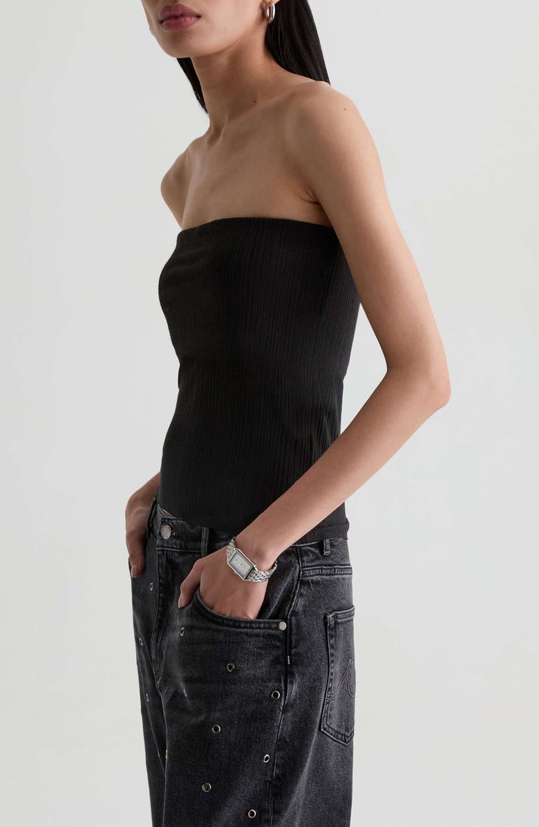 AG Lexie Foldover Rib Tube Top, Alternate, color,