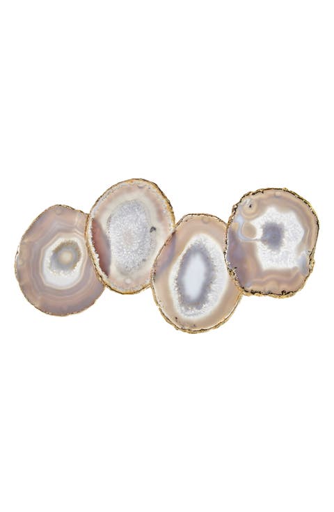 Lumino Set of 4 Smoke Agate Coasters